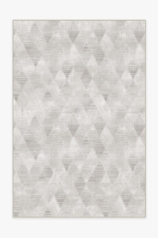 Kavi Mosaic Silver Rug 6'x9' | Stain-Resistant