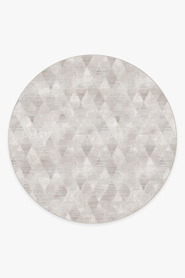 Kavi Mosaic Silver Rug 8' Round | Stain-Resistant