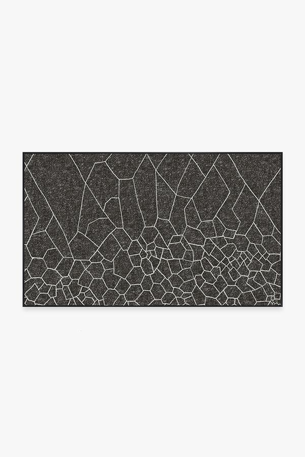 Kella Black Rug 3'x5' | Stain-Resistant