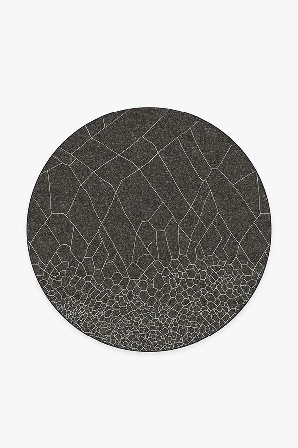 Kella Black Rug 6' Round | Stain-Resistant