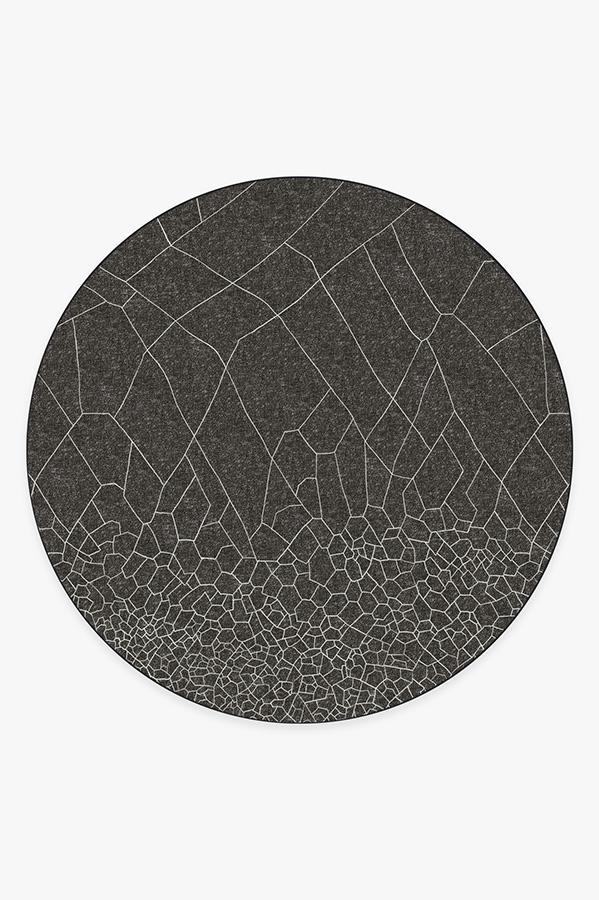 Kella Black Rug 8' Round | Stain-Resistant
