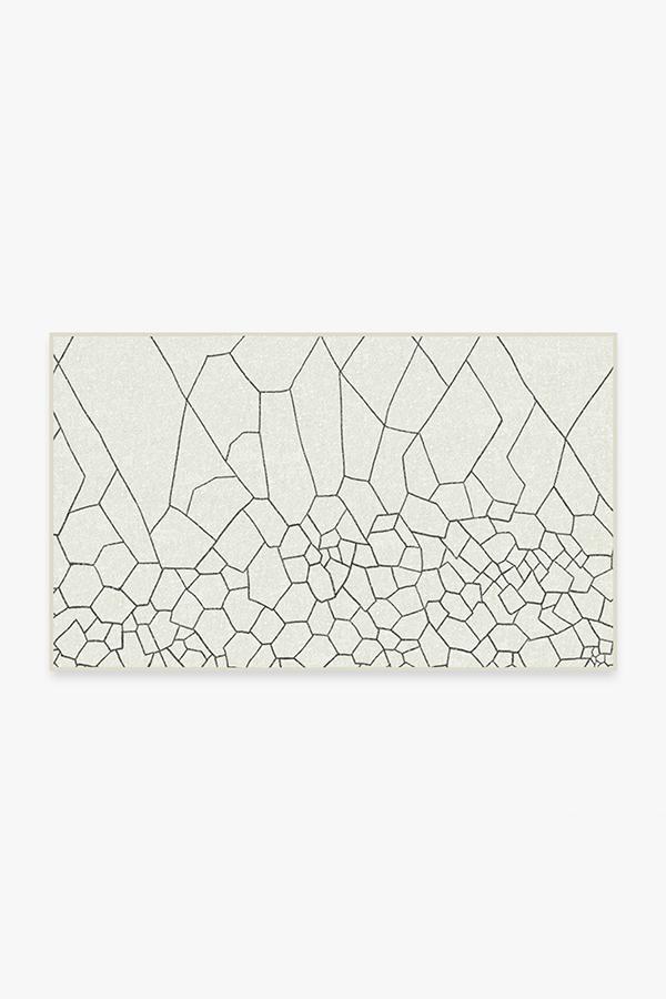 Kella Off White Rug 3'x5' | Stain-Resistant