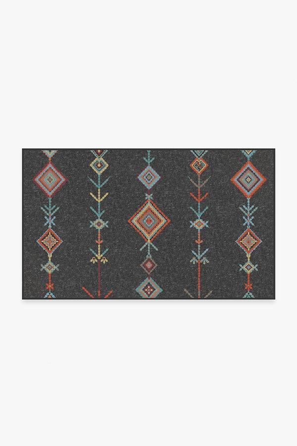 Kenza Charcoal Rug 3'x5' | Stain-Resistant