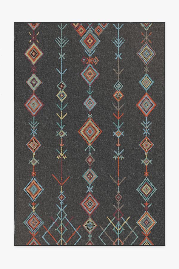 Kenza Charcoal Rug 6'x9' | Stain-Resistant