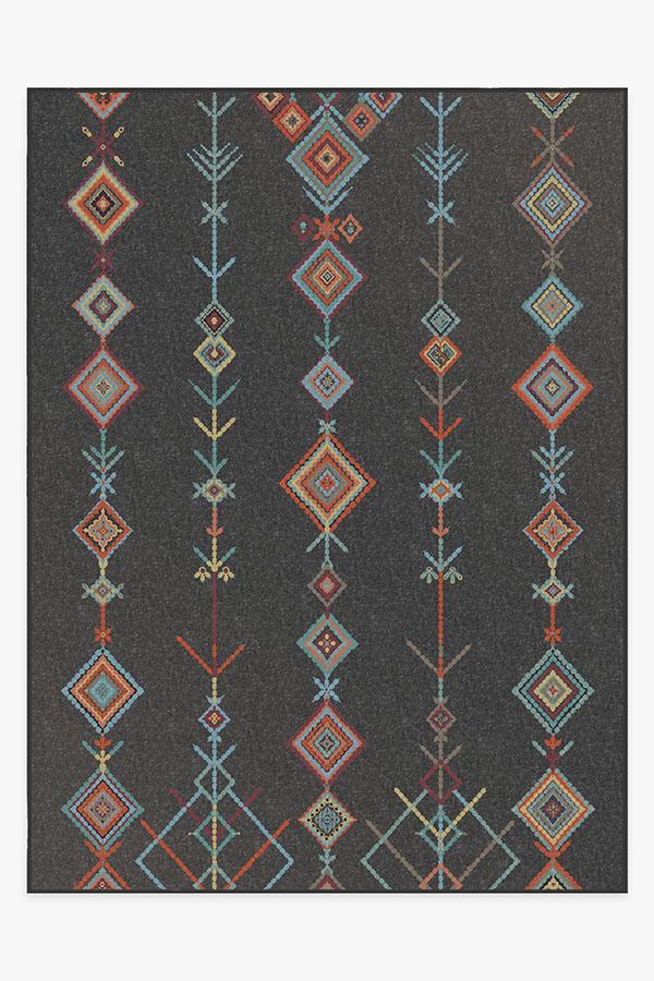 Kenza Charcoal Rug 9'x12' | Stain-Resistant
