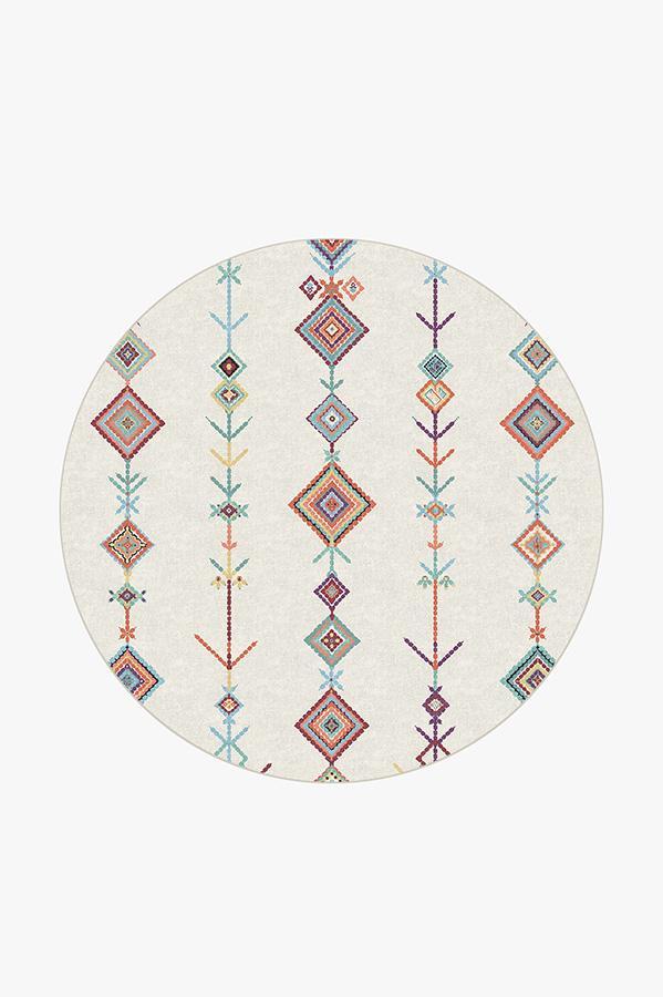 Kenza Polychrome Rug 6' Round | Stain-Resistant
