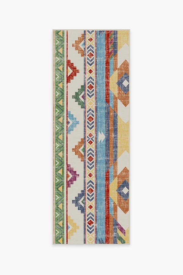 Kilim Batik Multicolor Rug 2.5'x7' | Stain-Resistant