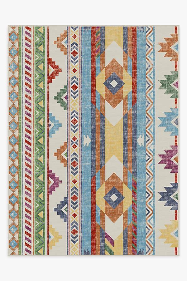Kilim Batik Multicolor Rug 9'x12' | Stain-Resistant