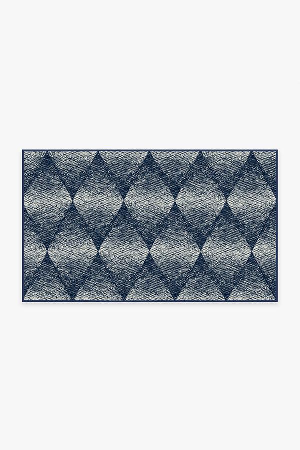 Outdoor Kumo Diamond Navy Rug 3'x5' | Stain-Resistant