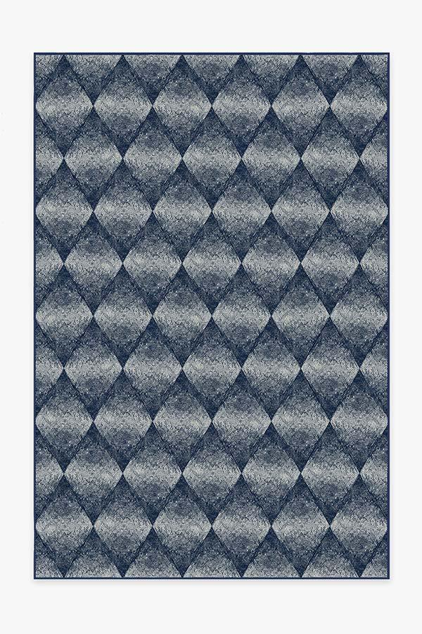 Outdoor Kumo Diamond Navy Rug 6'x9' | Stain-Resistant