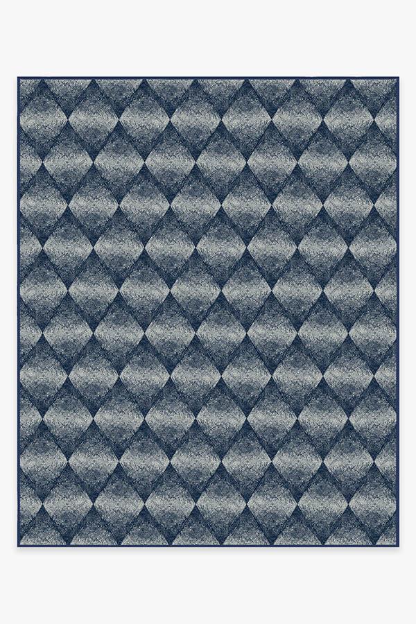 Outdoor Kumo Diamond Navy Rug 8'x10' | Stain-Resistant