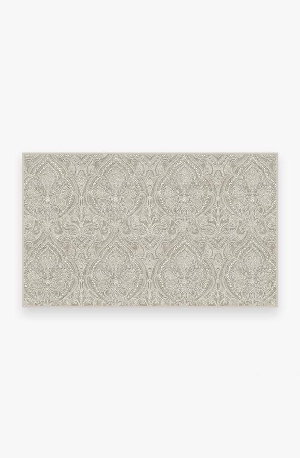 Lacis Damask Stone Rug 3'x5' | Stain-Resistant