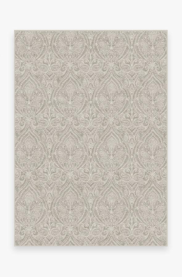 Lacis Damask Stone Rug 5'x7' | Stain-Resistant