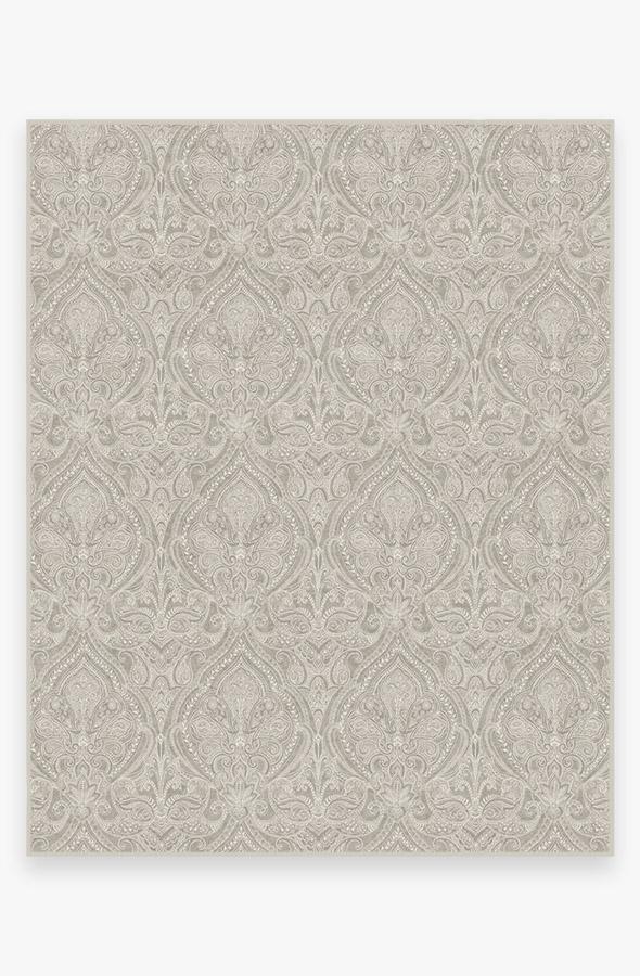 Lacis Damask Stone Rug 8'x10' | Stain-Resistant