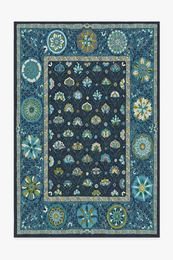 Latiff Midnight Blue Rug 6'x9' | Stain-Resistant