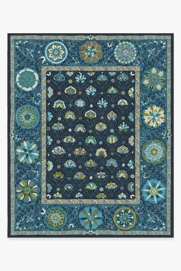 Latiff Midnight Blue Rug 8'x10' | Stain-Resistant
