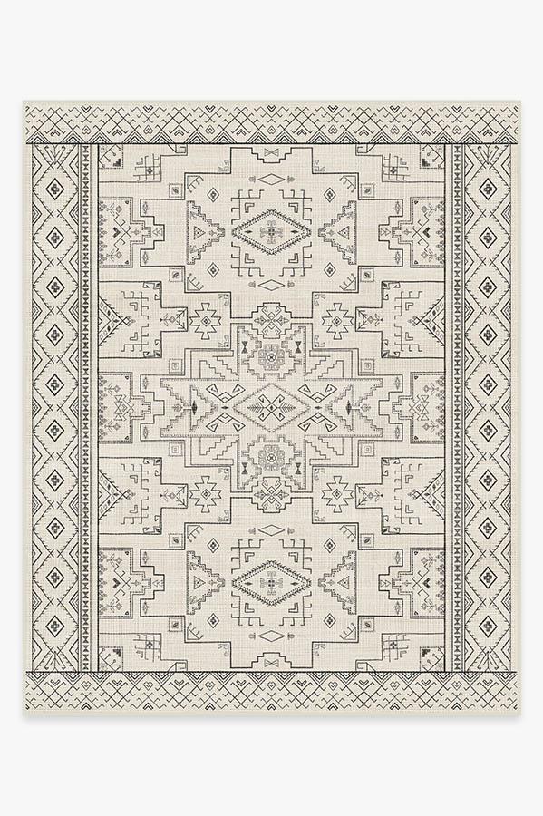 Leelu Black & White Rug 8'x10' | Stain-Resistant