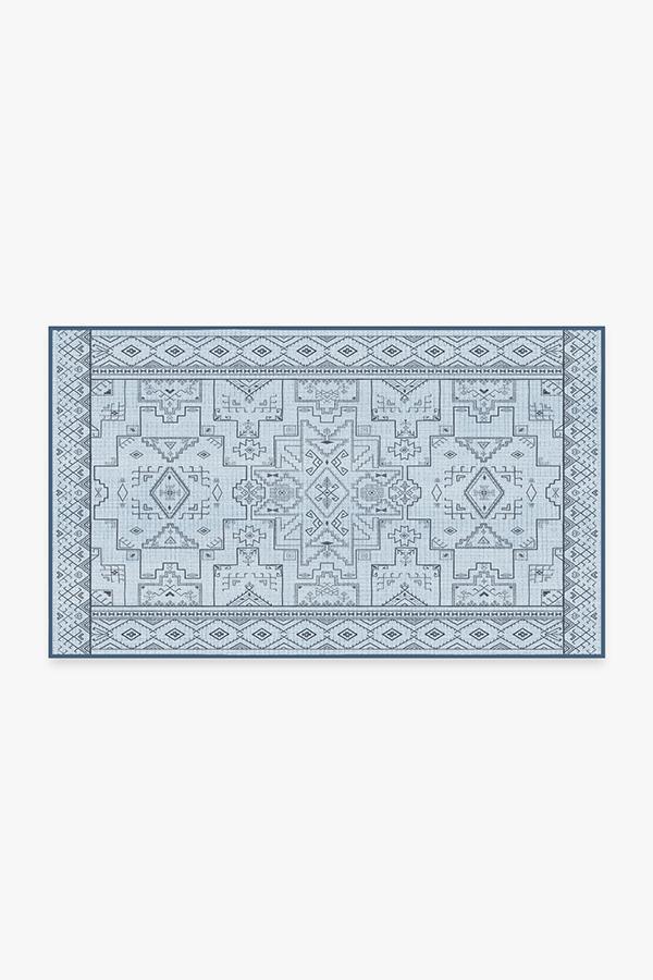Leelu Blue Overdye Rug 3'x5' | Stain-Resistant
