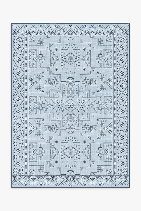 Leelu Blue Overdye Rug 5'x7' | Stain-Resistant
