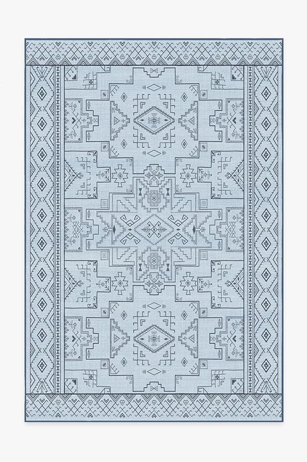 Leelu Blue Overdye Rug 6'x9' | Stain-Resistant