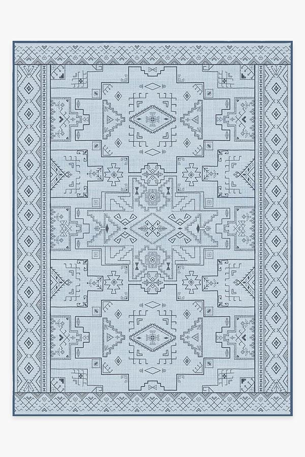 Leelu Blue Overdye Rug 9'x12' | Stain-Resistant