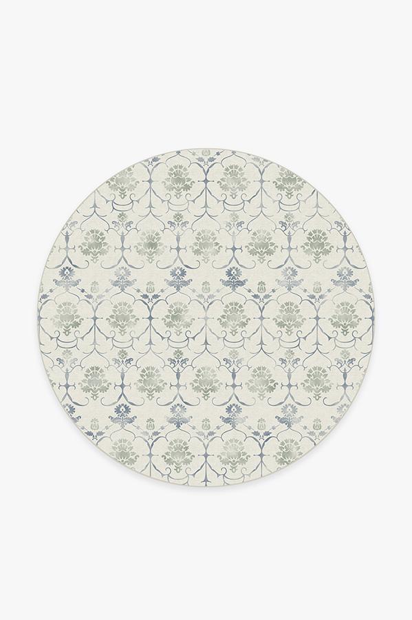 Leila Creme Vintage Rug 6' Round | Stain-Resistant