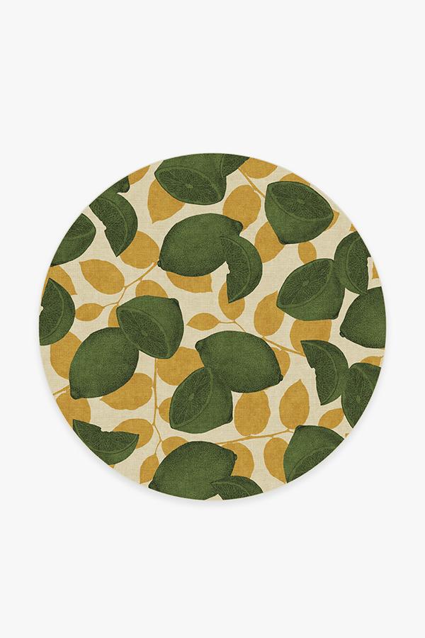 Lemonade Lime Rug 6' Round | Stain-Resistant