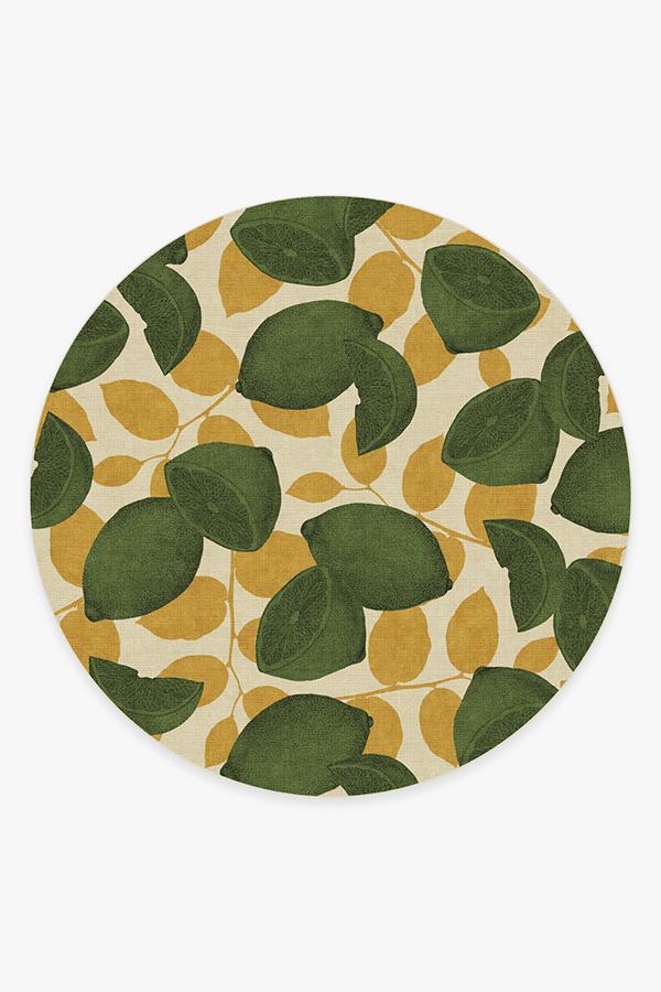 Lemonade Lime Rug 8' Round | Stain-Resistant