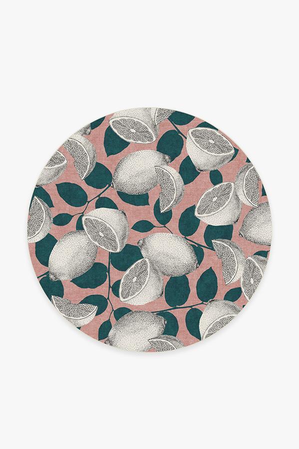 Lemonade Pink Rug 6' Round | Stain-Resistant
