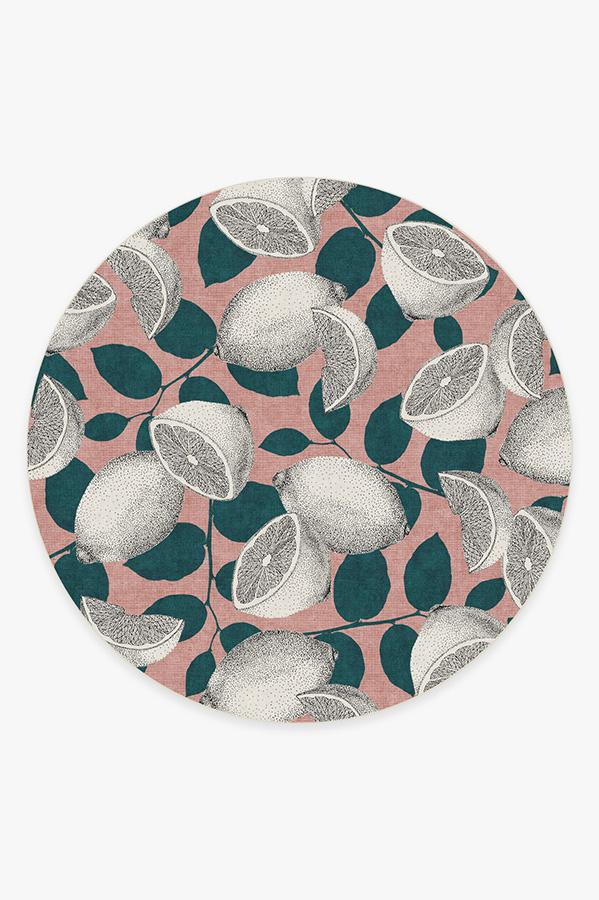 Lemonade Pink Rug 8' Round | Stain-Resistant