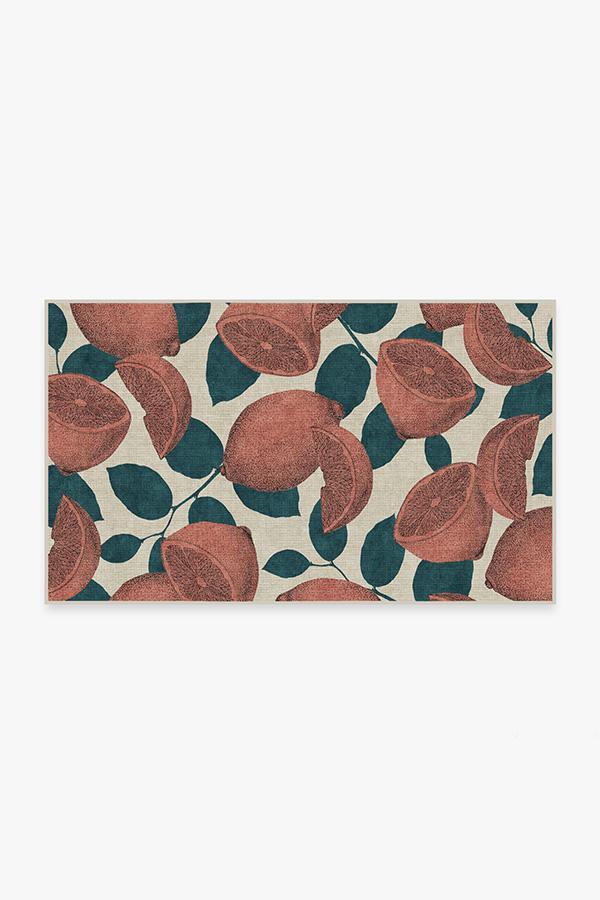Lemonade Rose Rug 3'x5' | Stain-Resistant