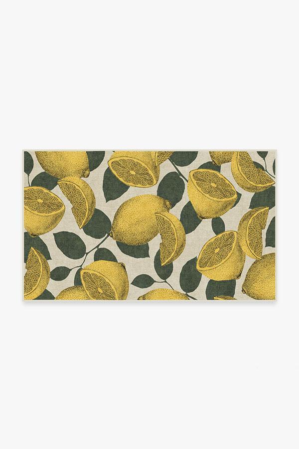 Lemonade Yellow Rug 3'x5' | Stain-Resistant
