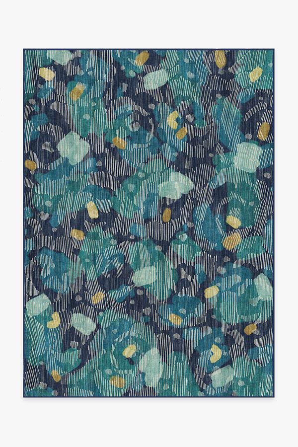 Leona Midnight Blue Rug 5'x7' | Stain-Resistant