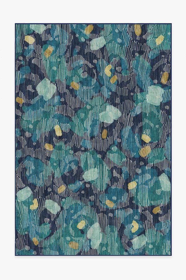 Leona Midnight Blue Rug 6'x9' | Stain-Resistant