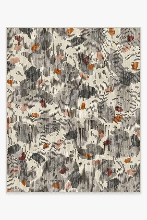 Leona Warm Grey Rug 8'x10' | Stain-Resistant