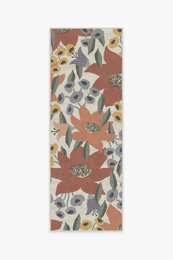 Lilia Terracotta Rug 2.5'x7' | Stain-Resistant