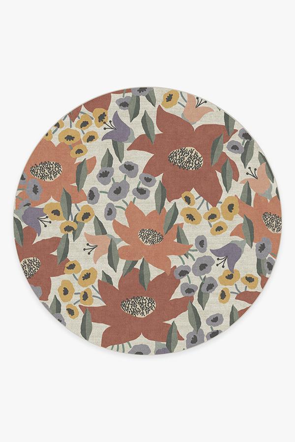 Lilia Terracotta Rug 8' Round | Stain-Resistant