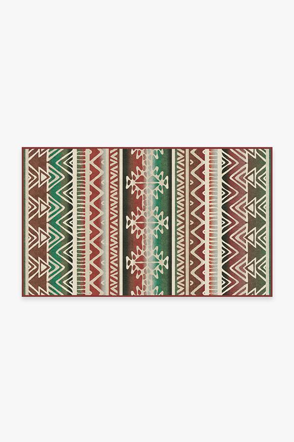 Linear Aztec Holiday Rug 3'x5' | Stain-Resistant