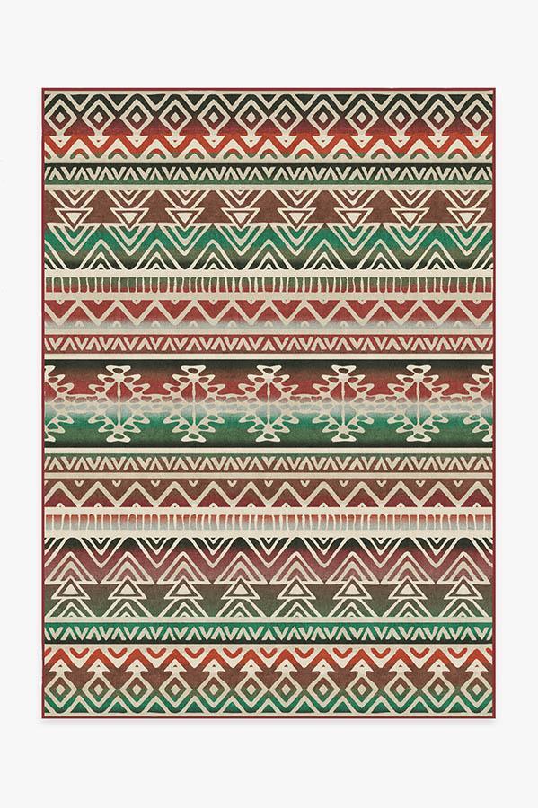 Linear Aztec Holiday Rug 5'x7' | Stain-Resistant
