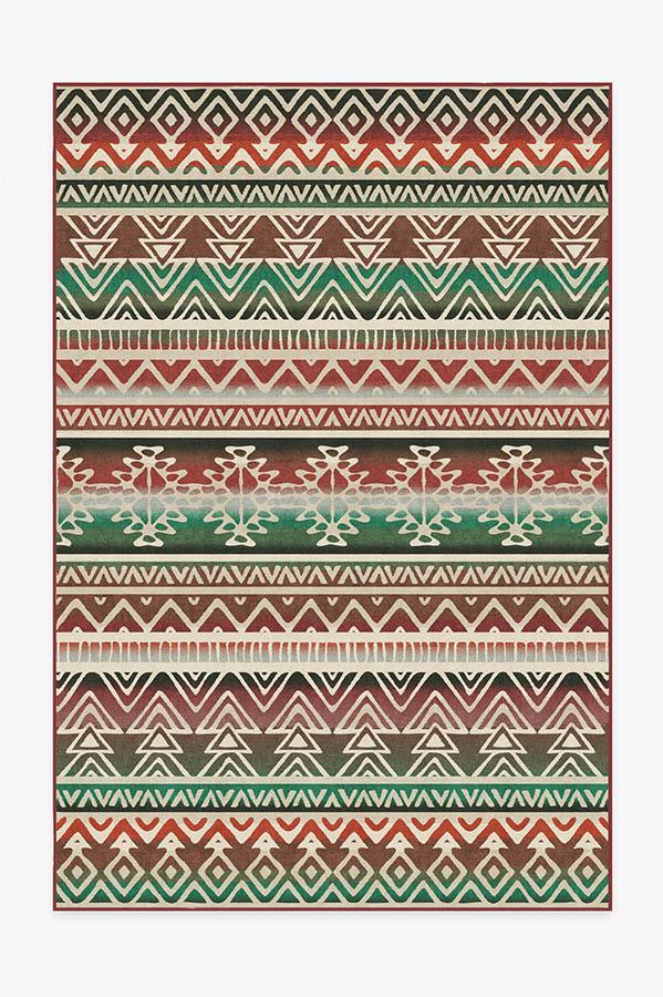 Linear Aztec Holiday Rug 6'x9' | Stain-Resistant