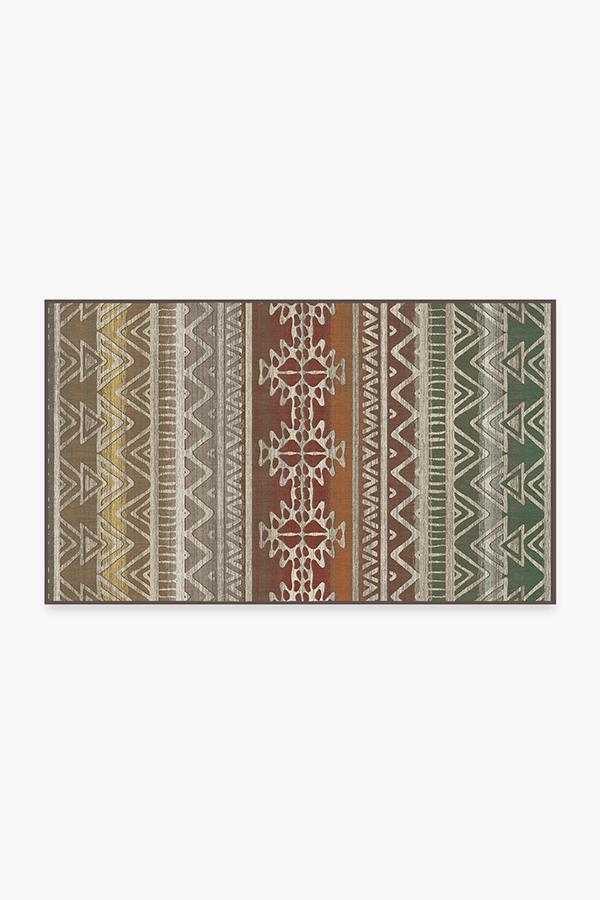 Linear Aztec Multicolor Rug 3'x5' | Stain-Resistant