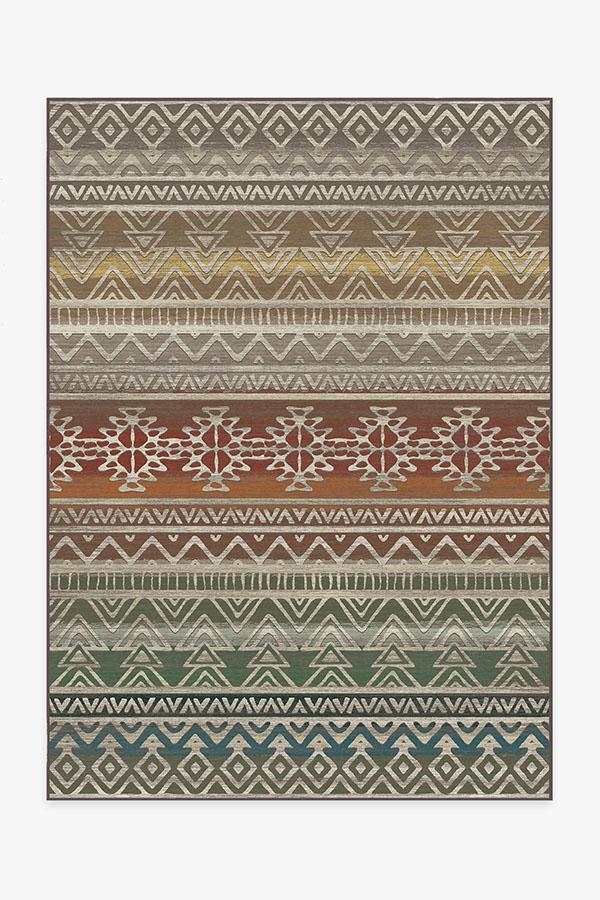 Linear Aztec Multicolor Rug 5'x7' | Stain-Resistant