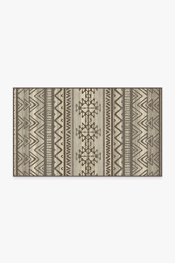 Linear Aztec Neutral Rug 3'x5' | Stain-Resistant