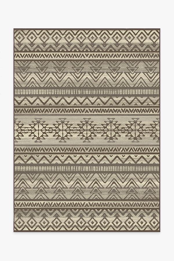 Linear Aztec Neutral Rug 5'x7' | Stain-Resistant