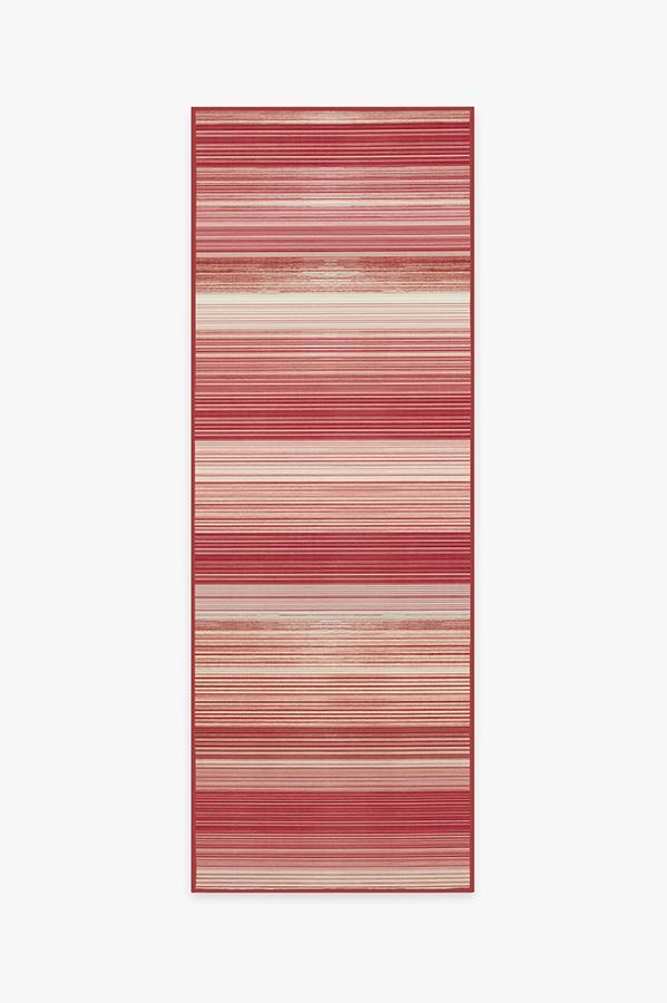 Linear Striped Candy Cane Rug 2.5'x7' | Stain-Resistant