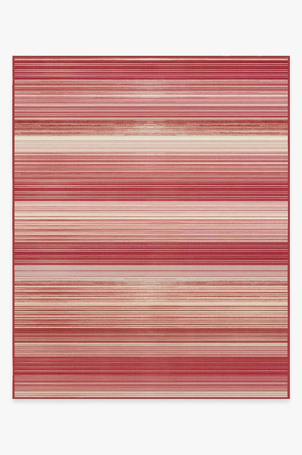 Linear Striped Candy Cane Rug 8'x10' | Stain-Resistant