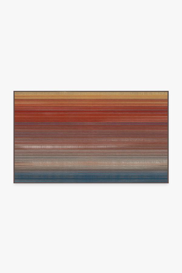 Linear Striped Multicolor Rug 3'x5' | Stain-Resistant