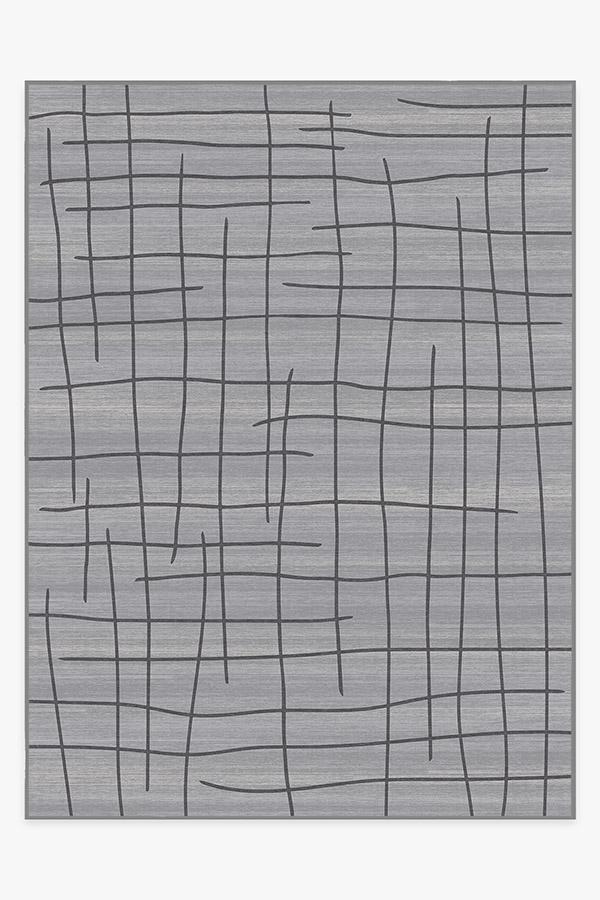 Lines Grey Rug 9'x12' | Stain-Resistant