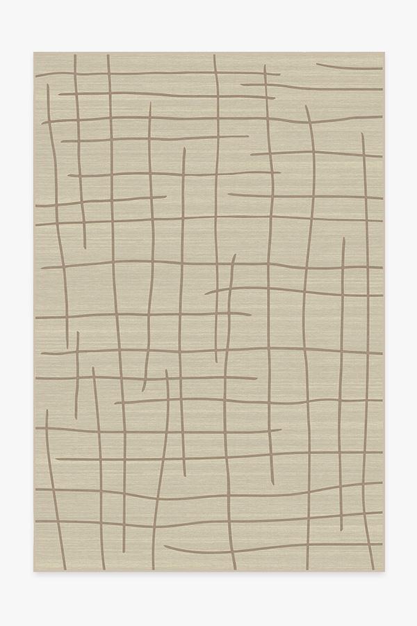 Lines Natural Rug 6'x9' | Stain-Resistant