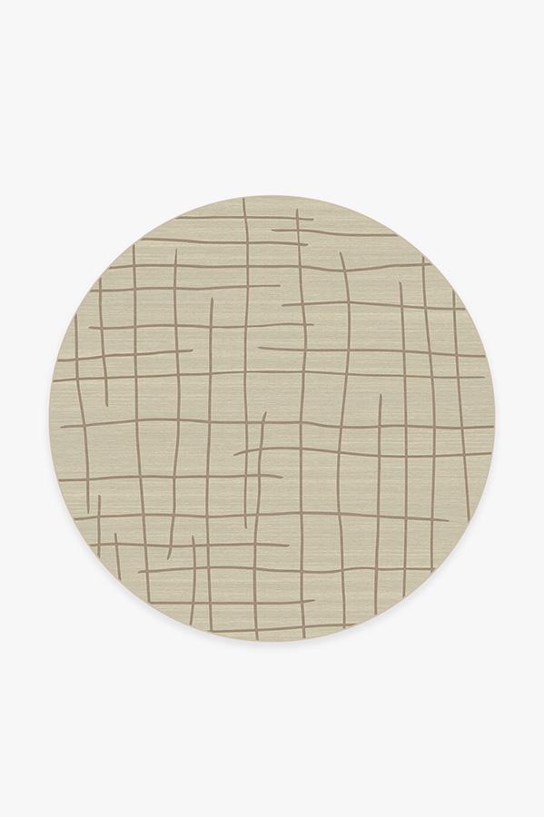 Lines Natural Rug 6' Round | Stain-Resistant